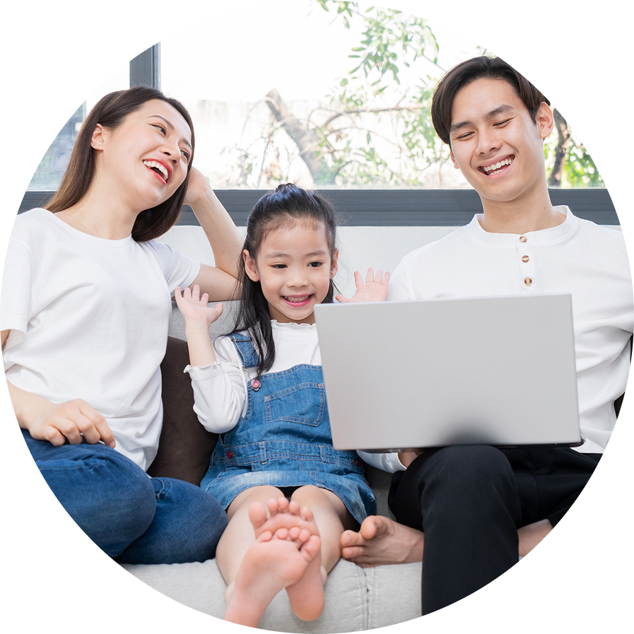 家族との時間をイメージする写真