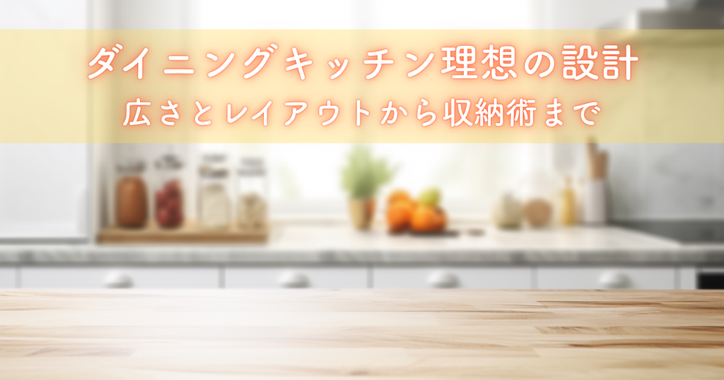ダイニングキッチン理想の間取り設計術！広さとレイアウトから収納術まで