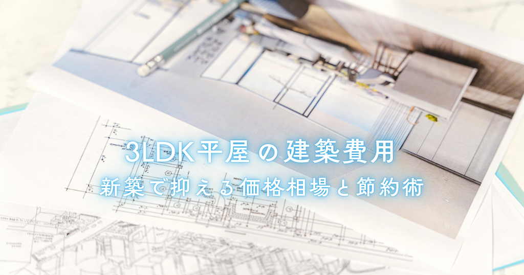 3LDK平屋の建築費用を新築で抑えるには？価格相場と節約術