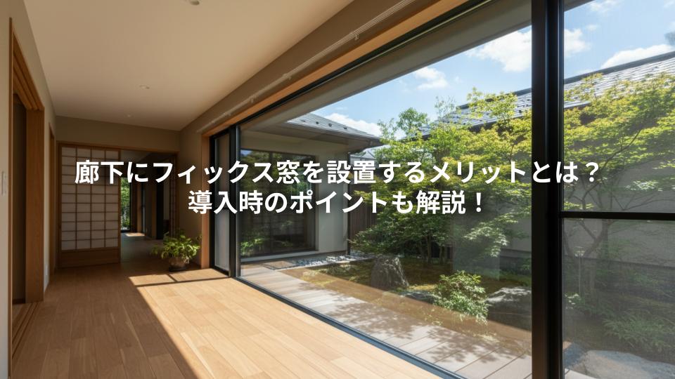 廊下にフィックス窓を設置するメリットとは？導入時のポイントも解説！