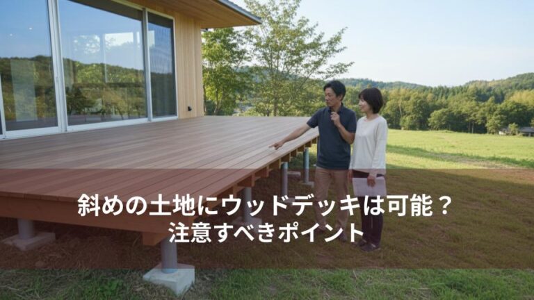 斜めの土地にウッドデッキは設置可能？注意すべきポイントをご紹介！