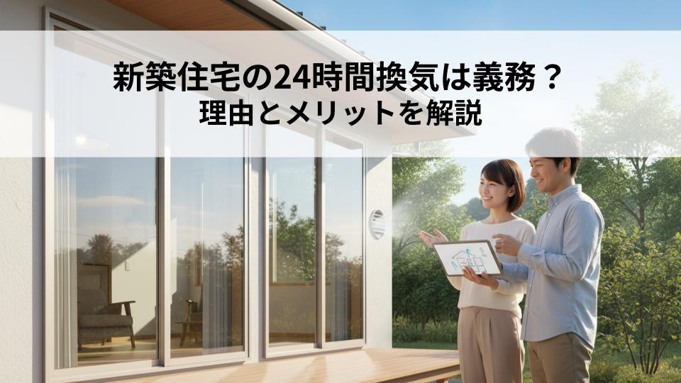 新築住宅の24時間換気は義務？その理由とメリットを解説