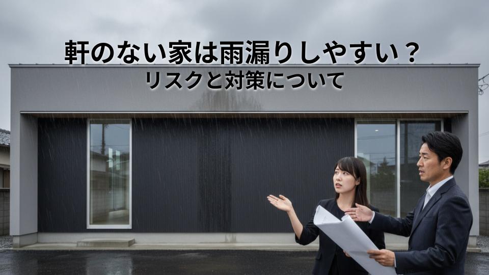 軒のない家は雨漏りしやすい？リスクと対策について解説